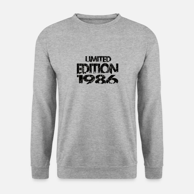 Limited Edition 1986 - Unisex Pullover - Weißgrau meliert