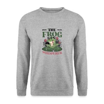 The Frog Whisperer - Unisex Sweatshirt - salt & pepper - Front - Alina (178cm) & Michal (187cm)