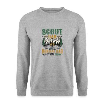 Scout Dad like a normal dad, only much cooler - Unisex Sweatshirt - salt & pepper - Front - Alina (178cm) & Michal (187cm)