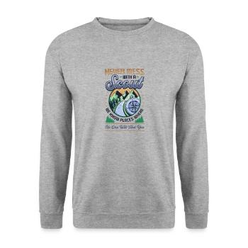 Ne jouez jamais avec un scout - Sweat-shirt Unisexe - gris chiné - Devant - Alina (178cm) & Michal (187cm)
