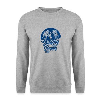Surf femme Happy Life Wellenreiten Surfen Surfer - Sweat-shirt Unisexe - gris chiné - Devant - Alina (178cm) & Michal (187cm)