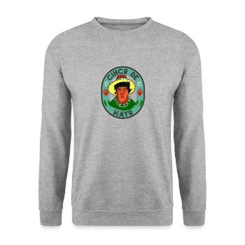 Cinco de Mayo Mexikanischer Feiertag Mexiko 05-05 - Unisex Pullover - Weißgrau meliert - Vorne - Alina (178cm) & Michal (187cm)