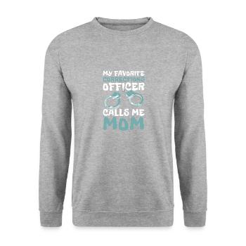 Mon agent correctionnel préféré m’appelle maman - Sweat-shirt Unisexe - gris chiné - Devant - Alina (178cm) & Michal (187cm)