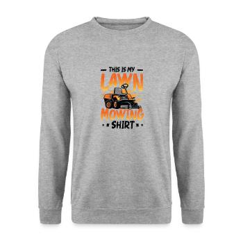 C’est ma tondeuse à gazon - Sweat-shirt Unisexe - gris chiné - Devant - Alina (178cm) & Michal (187cm)