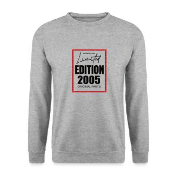 Limited Edition 2005 - Unisex Pullover - Weißgrau meliert - Vorne - Alina (178cm) & Michal (187cm)