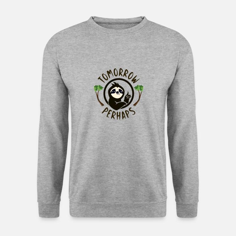 Sloth tomorrow perhaps - Unisex Sweatshirt - salt & pepper