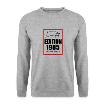 Édition limitée 1985 - Sweat-shirt Unisexe - gris chiné - Devant - Alina (178cm) & Michal (187cm)
