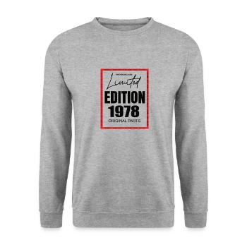Limited Edition 1978 - Unisex Sweatshirt - salt & pepper - Front - Alina (178cm) & Michal (187cm)
