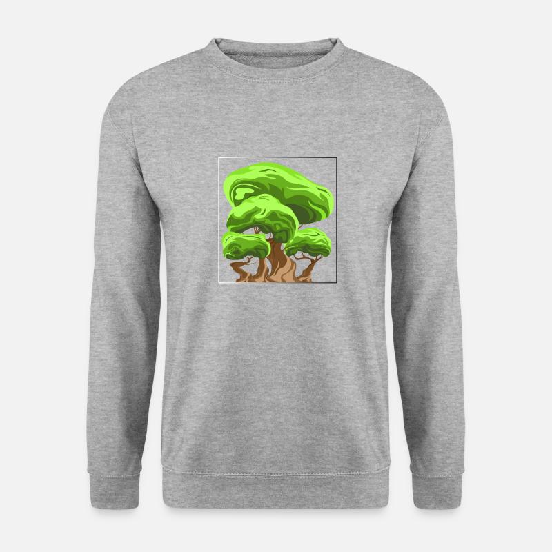 Baum - Unisex Pullover - Weißgrau meliert