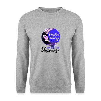 Energy Medicine Positive Energy Healing - Unisex Sweatshirt - salt & pepper - Front - Alina (178cm) & Michal (187cm)