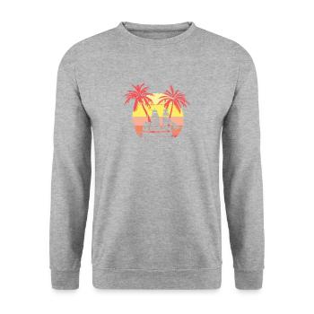 Vail Barco de barco Sunset de verano de los 80 - Sweat-shirt Unisexe - gris chiné - Devant - Alina (178cm) & Michal (187cm)