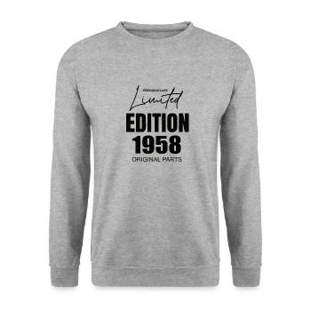 Limited Edition 1958 - Unisex Pullover - Weißgrau meliert - Vorne - Alina (178cm) & Michal (187cm)