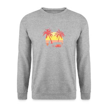 Piano Playing Woman Pianist Summer Sunset de los - Sweat-shirt Unisexe - gris chiné - Devant - Alina (178cm) & Michal (187cm)