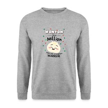 Stem cell bone marrow transplant survivor patients - Unisex Sweatshirt - salt & pepper - Front - Alina (178cm) & Michal (187cm)