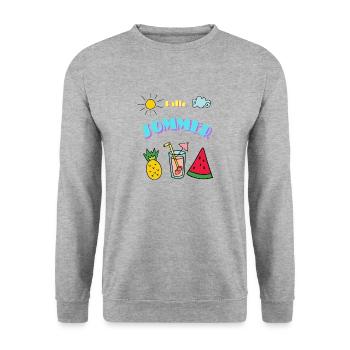 Summer Vibes Paradise Summer Sun Holiday Beach - Sweat-shirt Unisexe - gris chiné - Devant - Alina (178cm) & Michal (187cm)