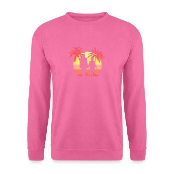 Altes Paar romantische Liebe Sommer - Unisex Pullover - Pink - Vorne