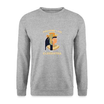 Pretend I Am An Egyptian Fan For All - Unisex Sweatshirt - salt & pepper - Front - Alina (178cm) & Michal (187cm)
