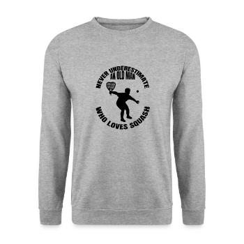 Squash Racquetball Player Racquetball Squash Game - Unisex Sweatshirt - salt & pepper - Front - Alina (178cm) & Michal (187cm)
