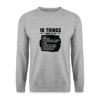 Knifemaking Knife Making Bladesmith Smithing Knife - Unisex Sweatshirt - salt & pepper - Front - Alina (178cm) & Michal (187cm)