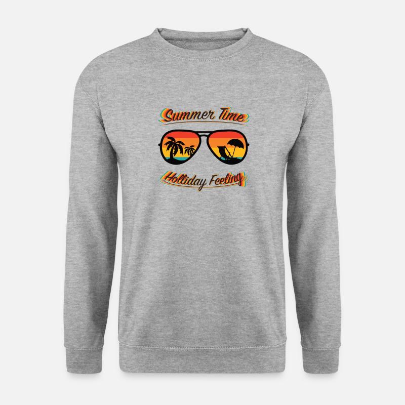 Heure d’été - Sentiment de vacances - Sweat-shirt Unisexe - gris chiné