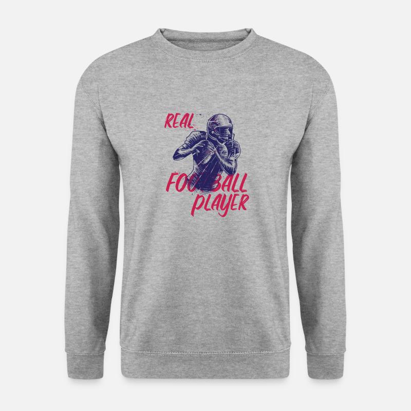 Echter Fußballspieler - Unisex Pullover - Weißgrau meliert