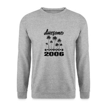 Génial depuis 2006 - Sweat-shirt Unisexe - gris chiné - Devant - Alina (178cm) & Michal (187cm)