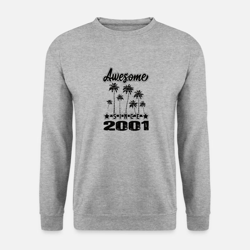 Awesome Since 2001 - Unisex Pullover - Weißgrau meliert