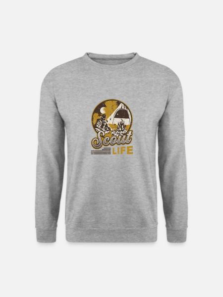 Scout Life Scout Camping Outdoor Scout - Sweat-shirt Unisexe - gris chiné