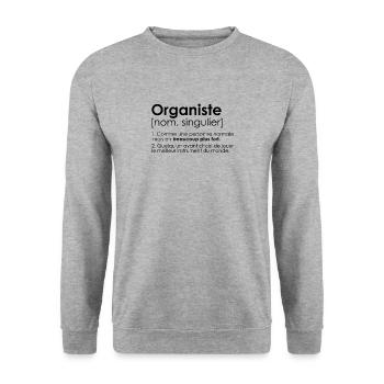 organiste orgue humour definition - Sweat-shirt Unisexe - gris chiné - Devant - Alina (178cm) & Michal (187cm)