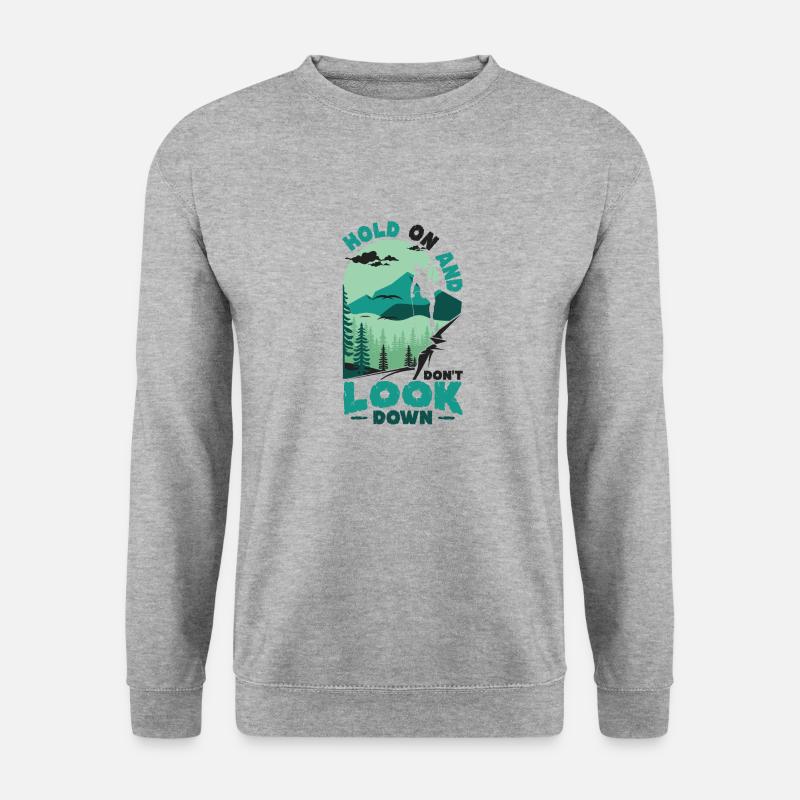 Don't Look Down Bouldering,Rock Climbing. - Unisex Sweatshirt - salt & pepper