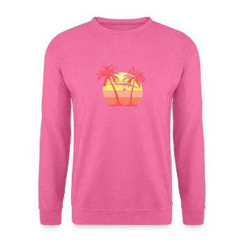 Hangglider Sommer Sonnenuntergang 80s Palme - Unisex Pullover - Pink - Vorne