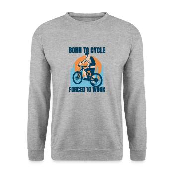 Né pour faire du vélo - Sweat-shirt Unisexe - gris chiné - Devant - Alina (178cm) & Michal (187cm)