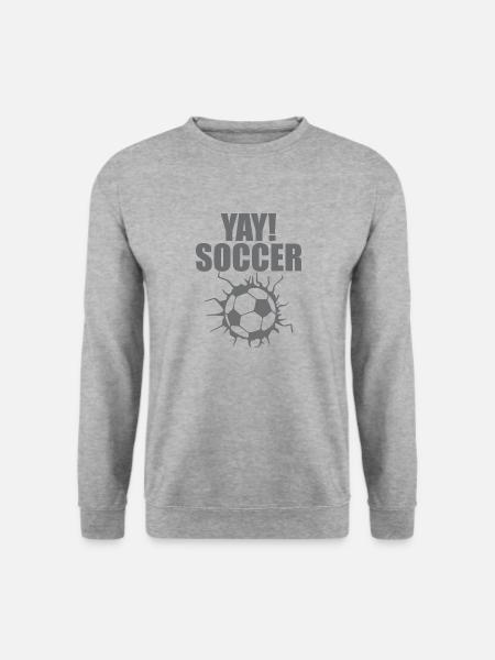 Fußball-Pause - Unisex Pullover - Weißgrau meliert