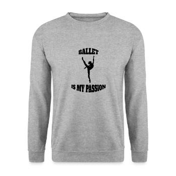 Ballerina Dancer Ballet Gift Dance Class Dance - Unisex Sweatshirt - salt & pepper - Front - Alina (178cm) & Michal (187cm)