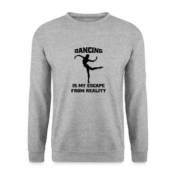 Ballet Gift Dancer Ballerina Dance Class Dance - Unisex Sweatshirt - salt & pepper - Front - Alina (178cm) & Michal (187cm)