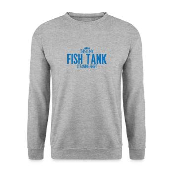 Fisch-Tanks - Unisex Pullover - Weißgrau meliert - Vorne - Alina (178cm) & Michal (187cm)