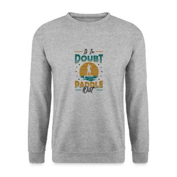 En cas de doute Paddle Out Standup Paddle Board - Sweat-shirt Unisexe - gris chiné - Devant - Alina (178cm) & Michal (187cm)