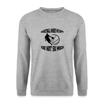Basketball Basketball Basketball Lovers Club - Unisex Sweatshirt - salt & pepper - Front - Alina (178cm) & Michal (187cm)
