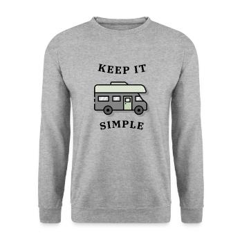 keep it simple - Unisex Sweatshirt - salt & pepper - Front - Alina (178cm) & Michal (187cm)