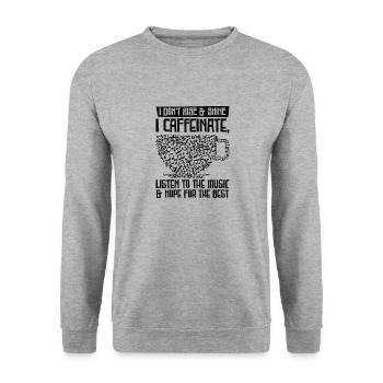 Music Coffee Music Fan Breakfast Songs - Unisex Sweatshirt - salt & pepper - Front - Alina (178cm) & Michal (187cm)