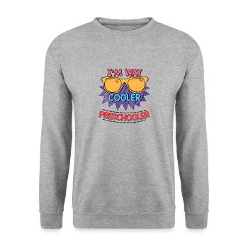 Les enfants d’âge préscolaire retour à l’école beaucoup plus cool pour les garçons - Sweat-shirt Unisexe - gris chiné - Devant - Alina (178cm) & Michal (187cm)