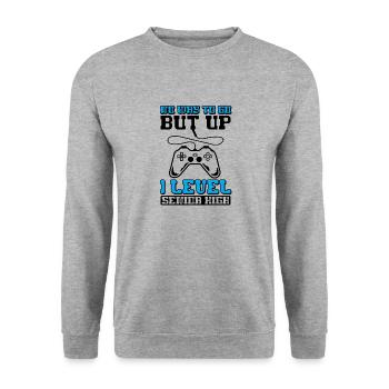 Teens Back to School No Way to Go Up One Level - Unisex Sweatshirt - salt & pepper - Front - Alina (178cm) & Michal (187cm)