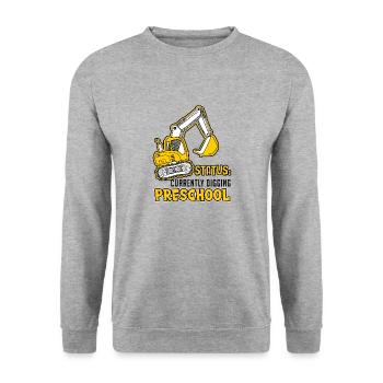 Kids Back to School Currently Digging Preschool - Unisex Sweatshirt - salt & pepper - Front - Alina (178cm) & Michal (187cm)