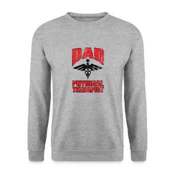 Physical Therapy Dad Therapist Gait Physics PT - Unisex Sweatshirt - salt & pepper - Front - Alina (178cm) & Michal (187cm)