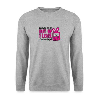 Teens Back to School No Way to Go Up One Level - Unisex Sweatshirt - salt & pepper - Front - Alina (178cm) & Michal (187cm)