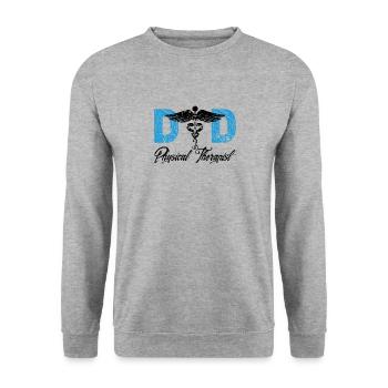 Physical Therapy Dad Therapist Gait Physics PT - Unisex Sweatshirt - salt & pepper - Front - Alina (178cm) & Michal (187cm)