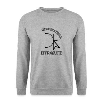 Tshirt femme Dentiste effrayante - Sweat-shirt Unisexe - gris chiné - Devant - Alina (178cm) & Michal (187cm)