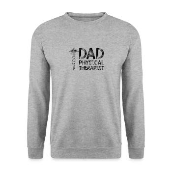 Physical Therapy Dad Therapist Gait Physics PT - Unisex Sweatshirt - salt & pepper - Front - Alina (178cm) & Michal (187cm)
