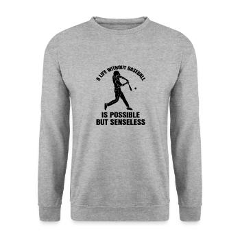 Baseball Gift Baseball Game Baseball Lovers - Unisex Sweatshirt - salt & pepper - Front - Alina (178cm) & Michal (187cm)