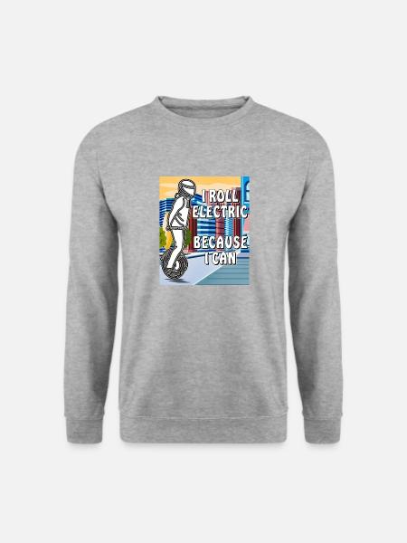MANN EINRAD I ROLL ELECTRIC BECAUSE I CAN - Unisex Pullover - Weißgrau meliert
